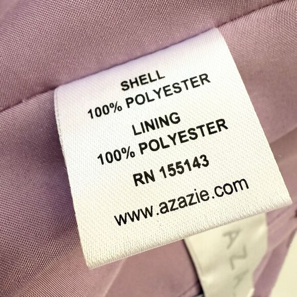 Azazie A2 Lilac Chiffon Halter Maxi Dress Formal Evening Bridesmaid Gown Lined - Picture 9 of 14